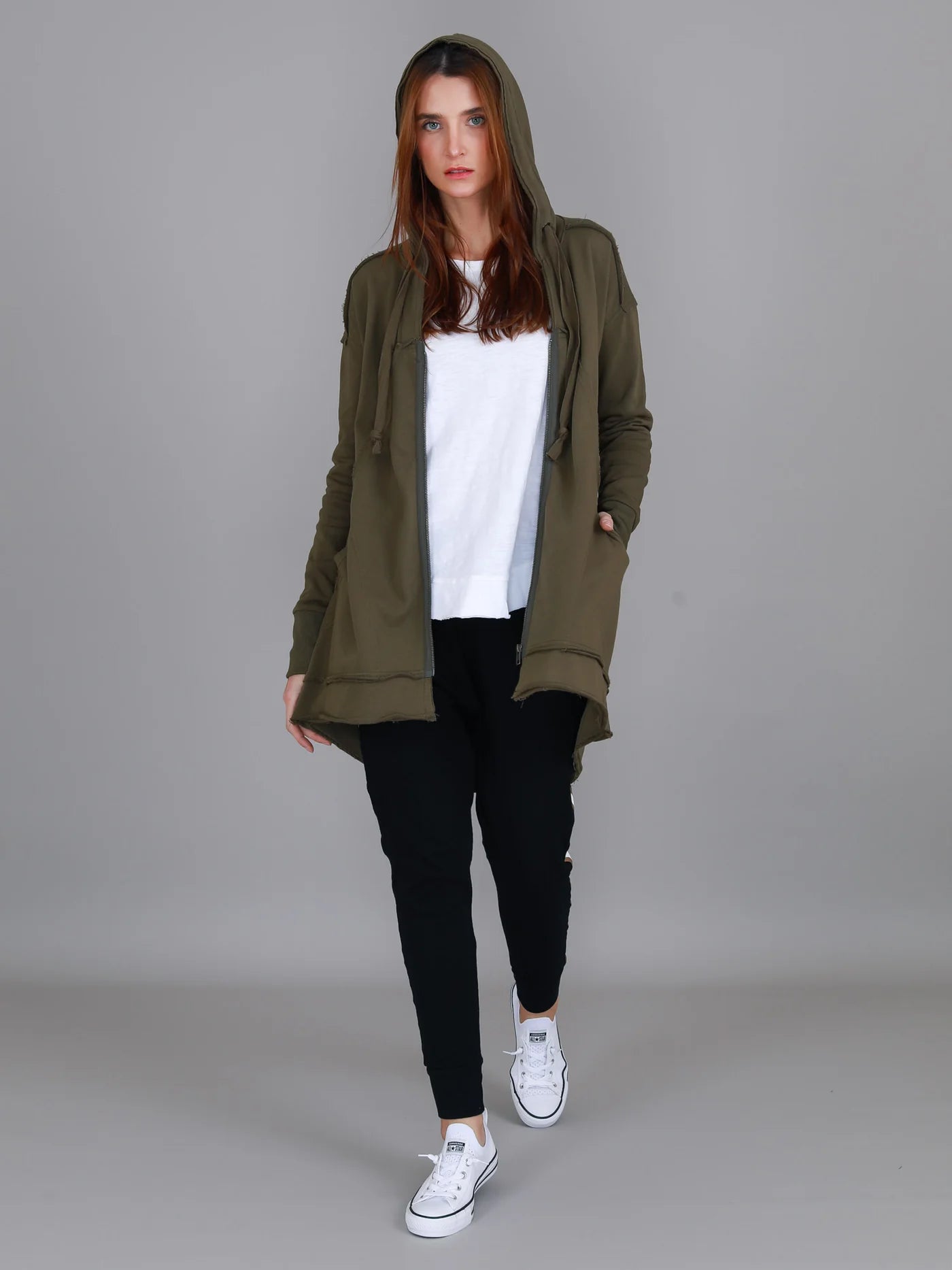 Charlie Sweatshirt Hooded Jacket (Plus Size)