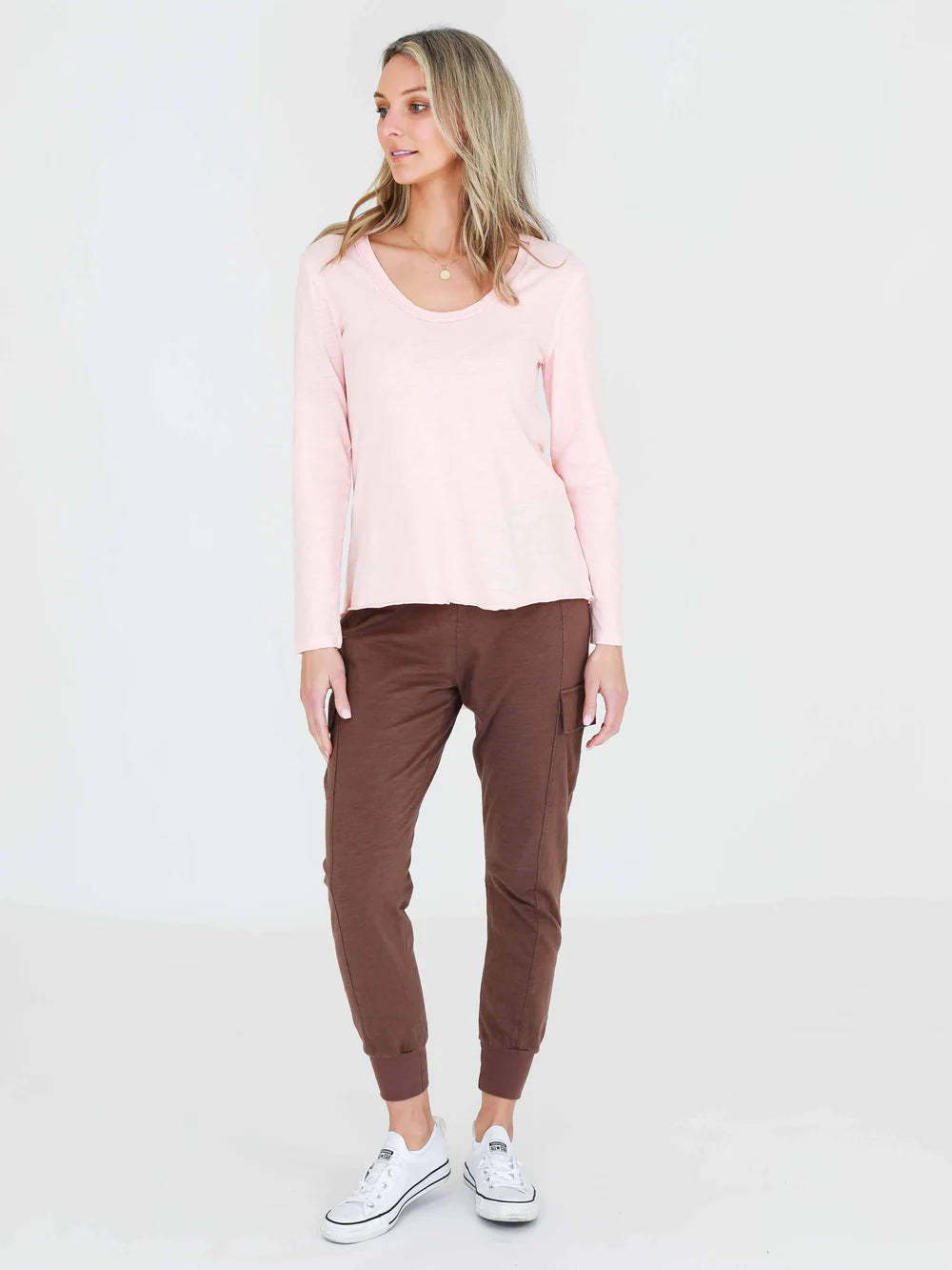 Shop 3rd story Long Sleeve Tshirts, Shop 3rd Story Long Sleeve Margo Tee, Margot 3rd Story Pink Top