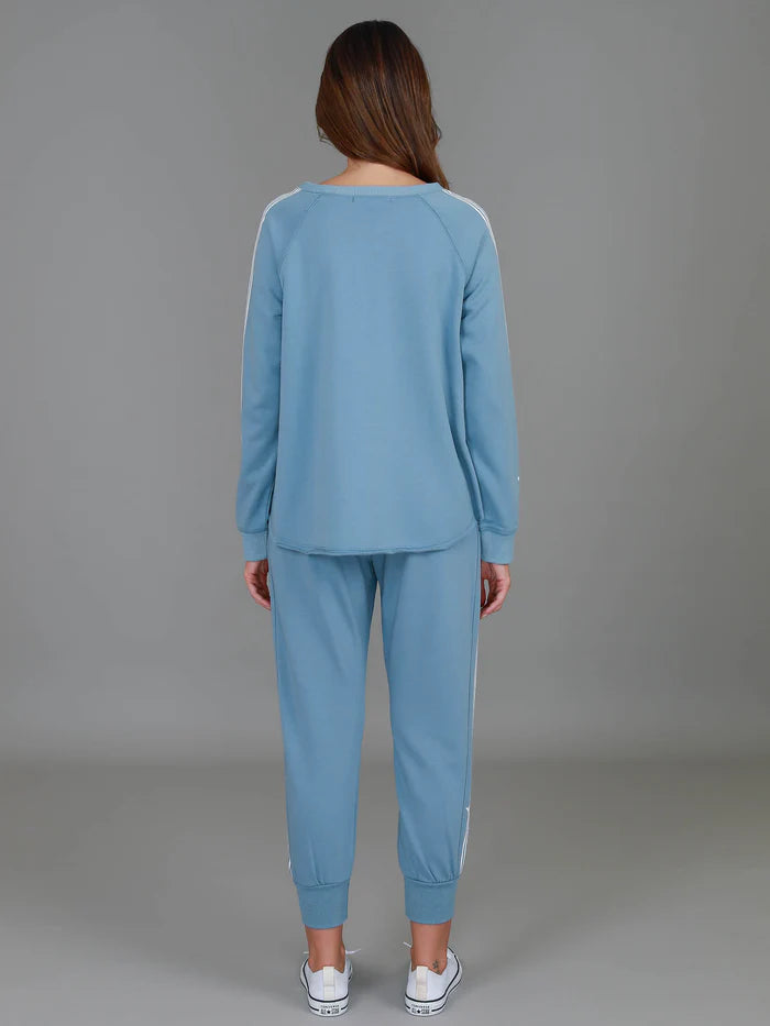 Britney Star Sleeve Sweater - Pigeon Blue