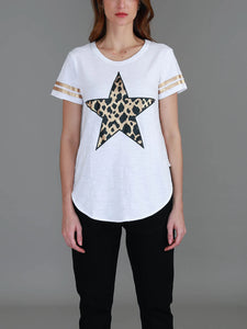 Ava Leopard Star Short Sleeve Tee