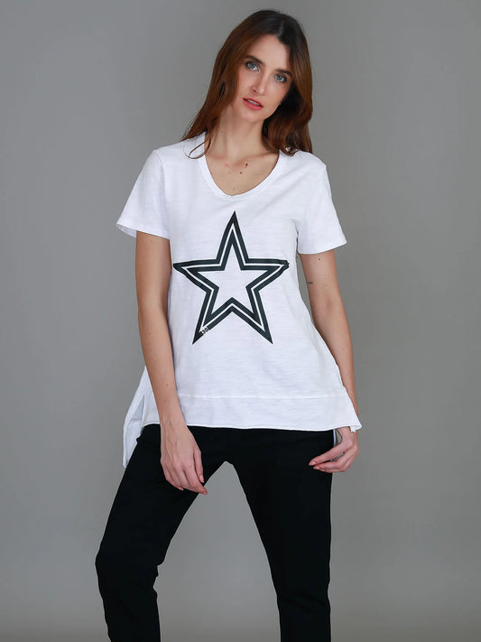 Abbey Star Short Sleeve Tee - White