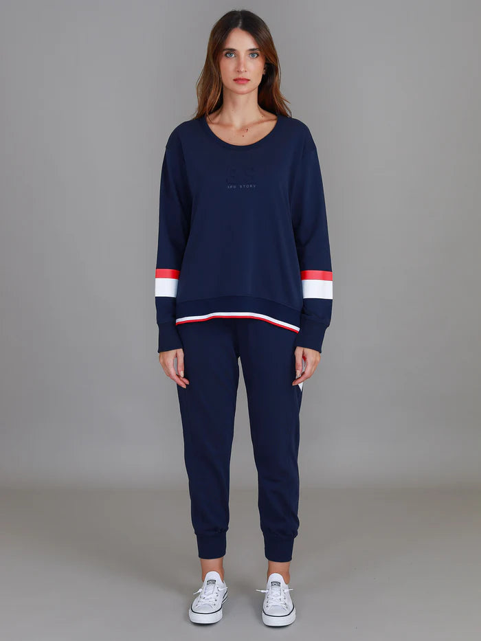 Jorja 3S Banded Sweatshirt - Navy