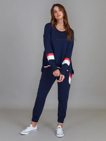 Jorja 3S Banded Sweatshirt - Navy