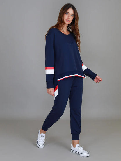 Jorja 3S Banded Sweatpants - Navy
