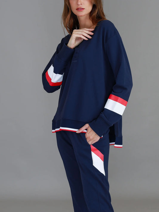 Jorja 3S Banded Sweatshirt - Navy