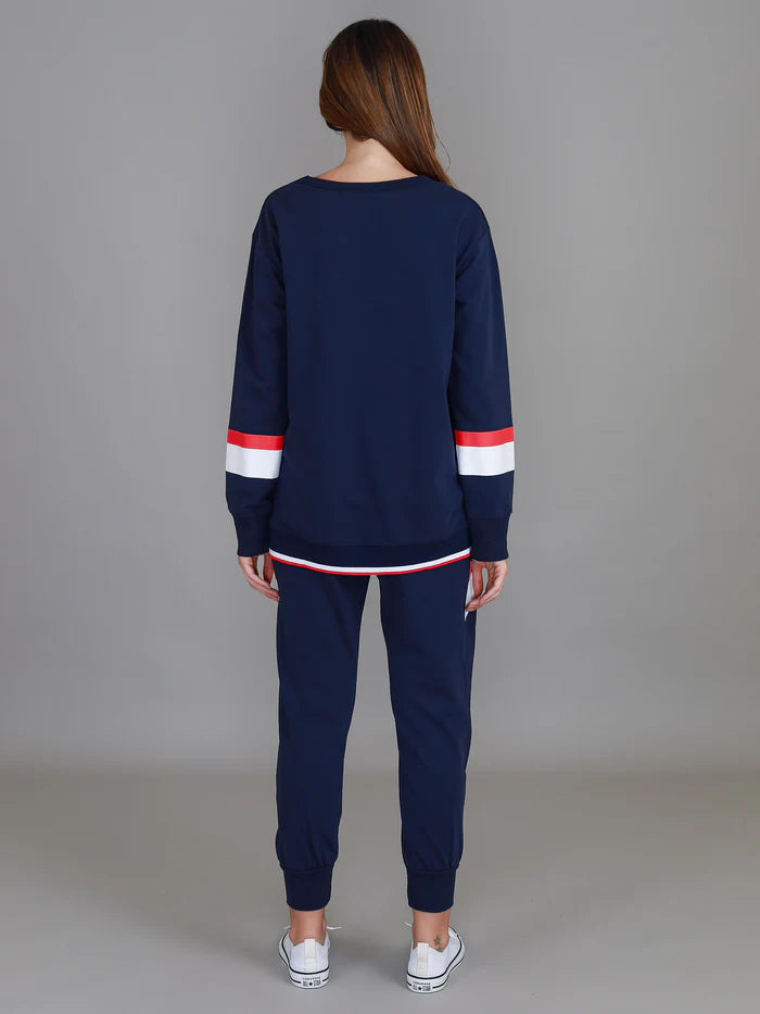 Jorja 3S Banded Sweatshirt - Navy