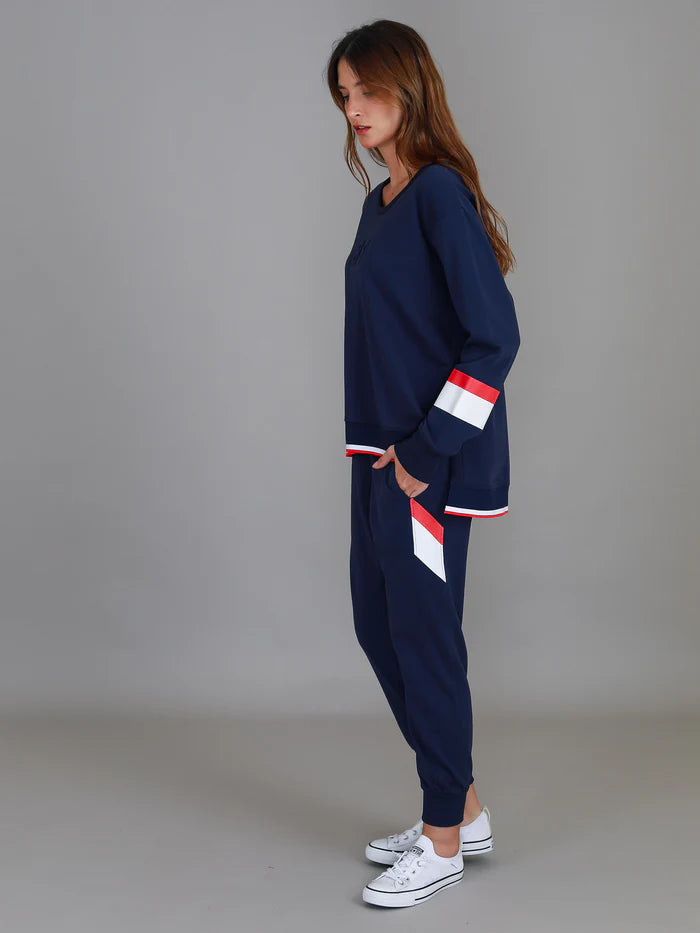 Jorja 3S Banded Sweatshirt - Navy