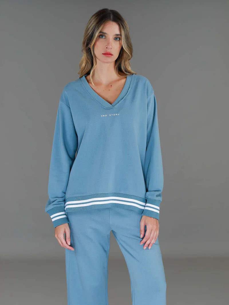 Pammy V Neck 3S Logo Sweater