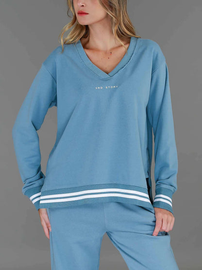 Pammy V Neck 3S Logo Sweater