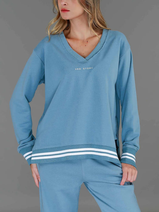 Pammy V Neck 3S Logo Sweater