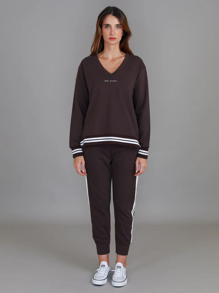 Pammy V Neck 3S Logo Sweater