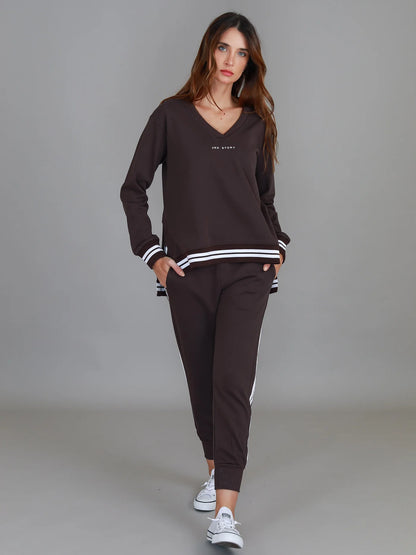 Pammy V Neck 3S Logo Sweater