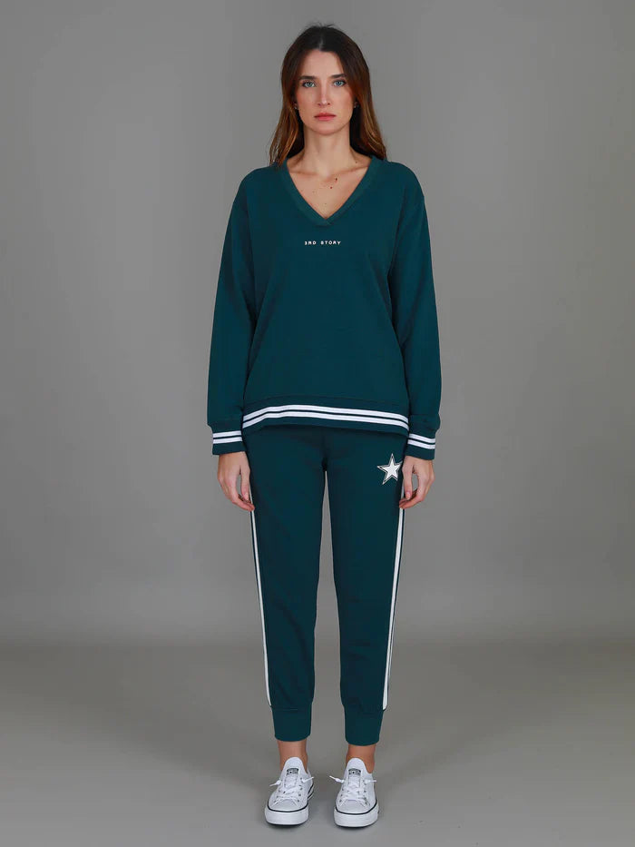 Pammy V Neck 3S Logo Sweater
