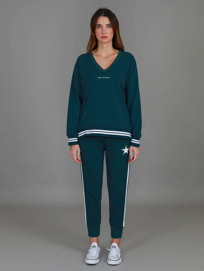 Pammy V Neck 3S Logo Sweater