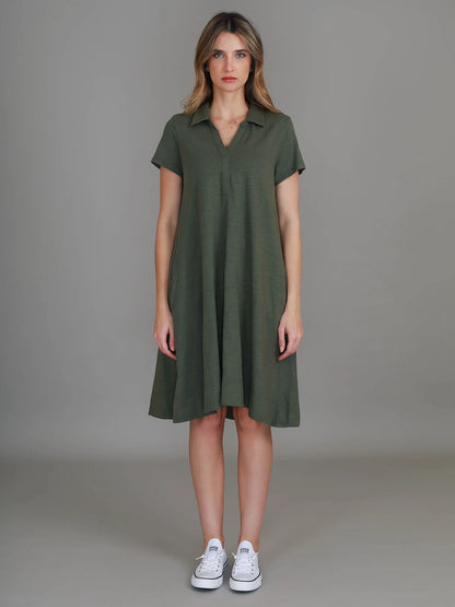 Tibby A-Line Polo Shirt Dress