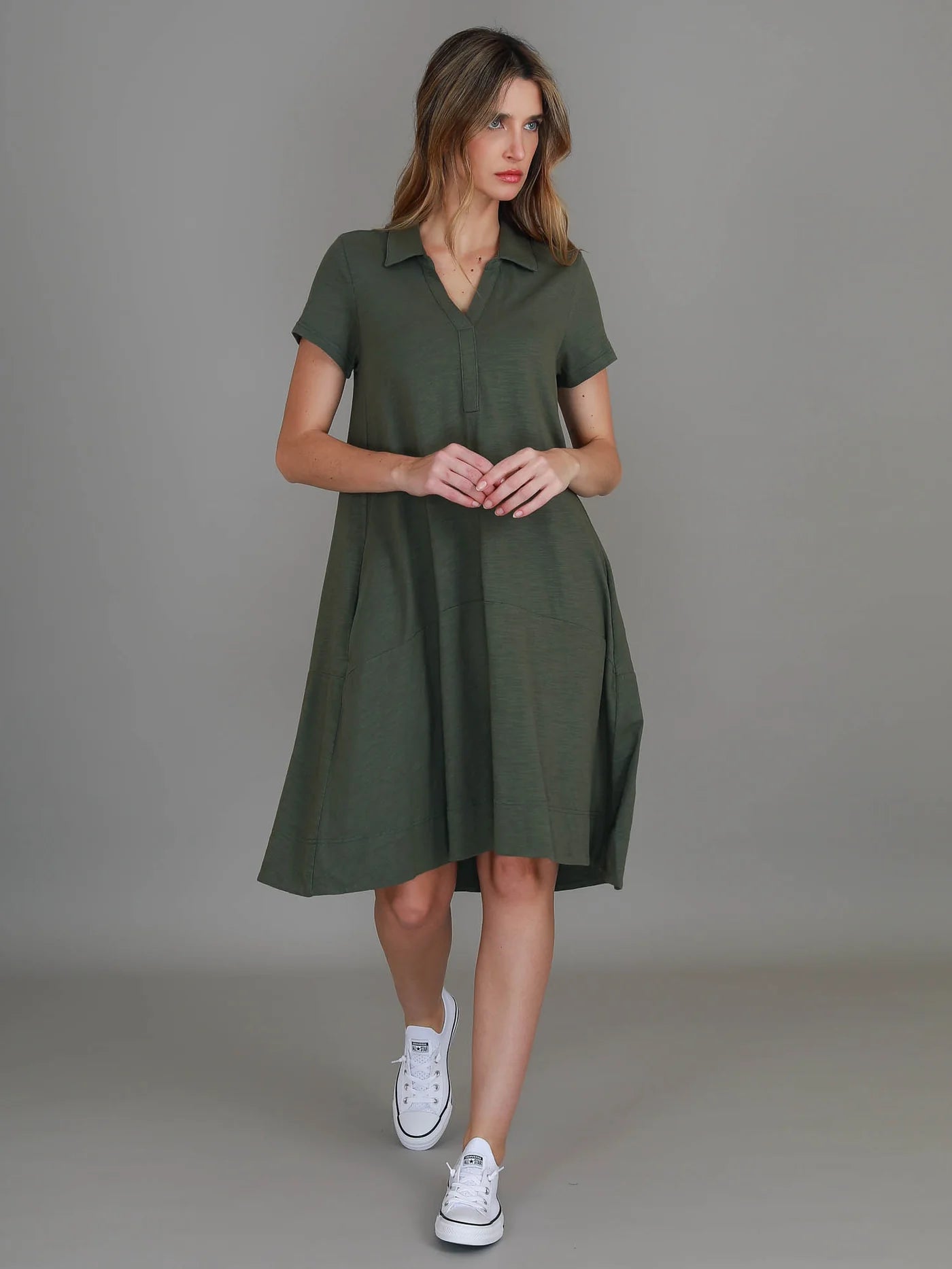 Tibby A-Line Polo Shirt Dress