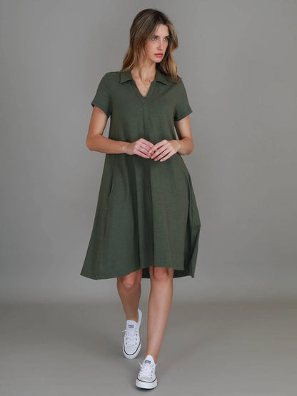 Tibby A-Line Polo Shirt Dress