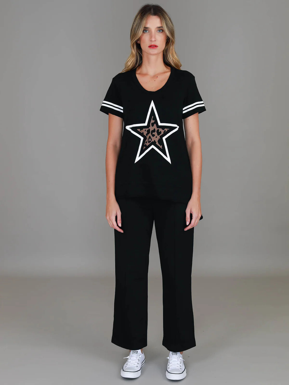 Demi Leopard Star T Shirt
