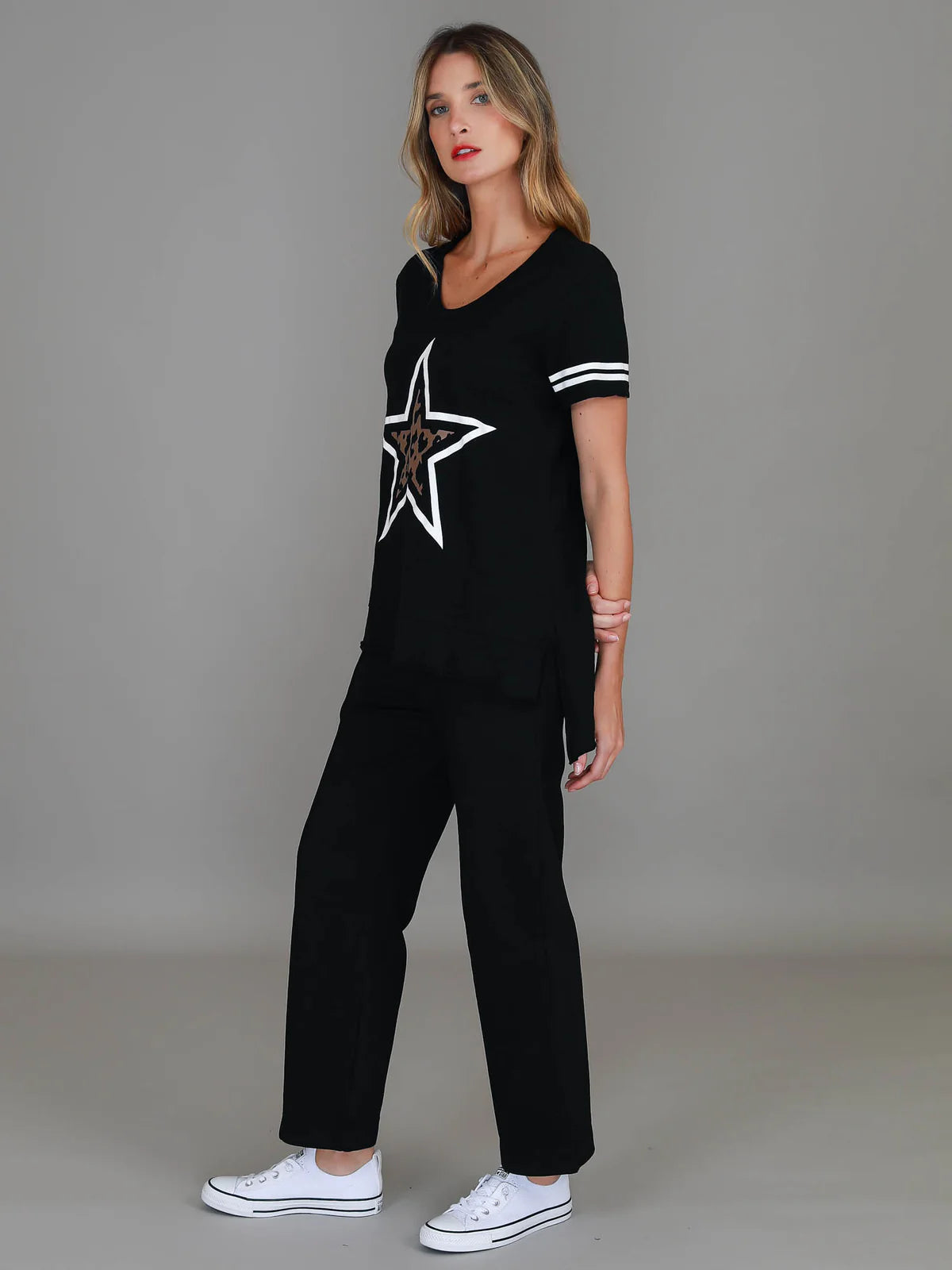 Demi Leopard Star T Shirt