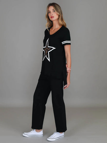 Demi Leopard Star T Shirt