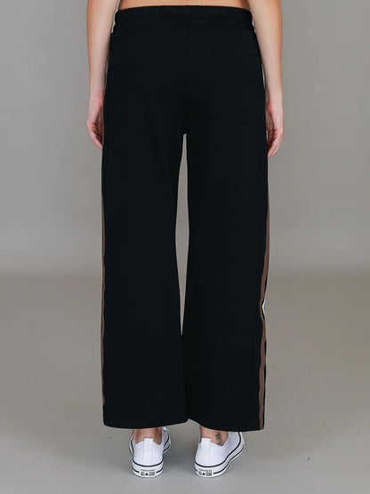 Women's Straight Leg Striped Sweat Pants back