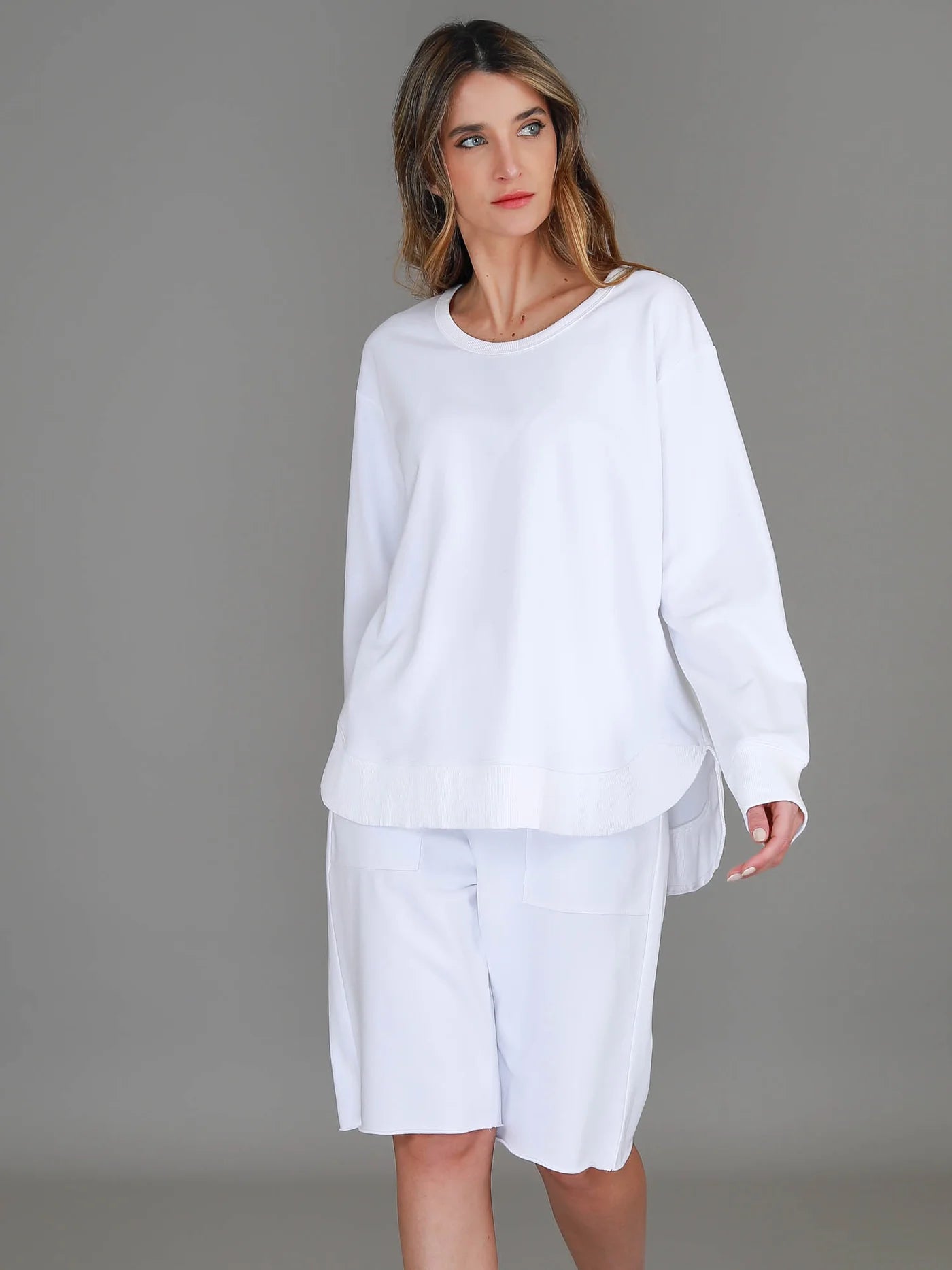 Charlotte Curve Hem Sweater