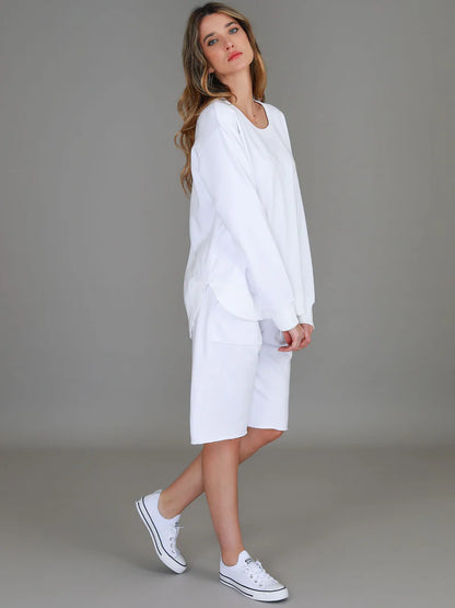 Charlotte Curve Hem Sweater