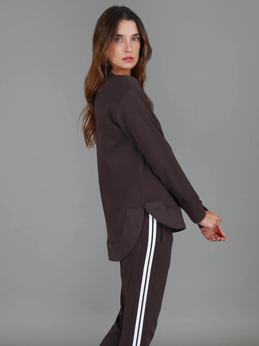 Charlotte Curve Hem Sweater