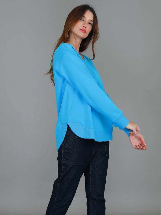 Charlotte Curve Hem Sweater