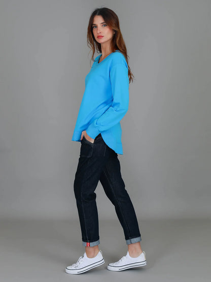 Charlotte Curve Hem Sweater