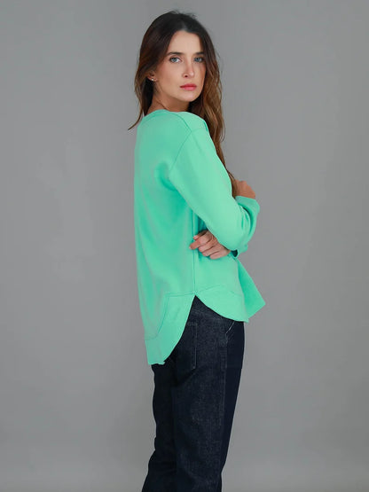 Charlotte Curve Hem Sweater