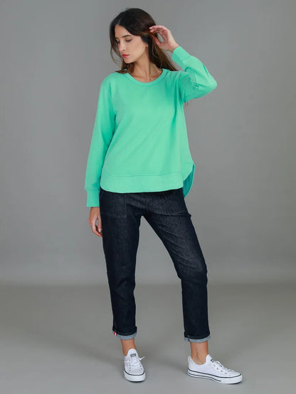 Charlotte Curve Hem Sweater