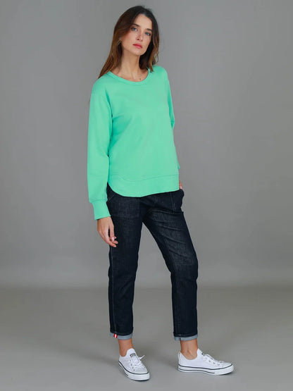 Charlotte Curve Hem Sweater