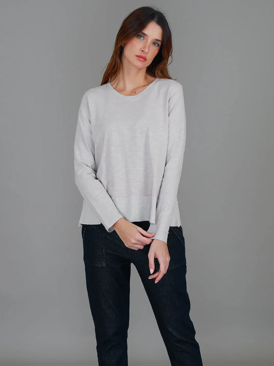 Sonya Long Sleeve Cropped Hip-Length T-Shirt