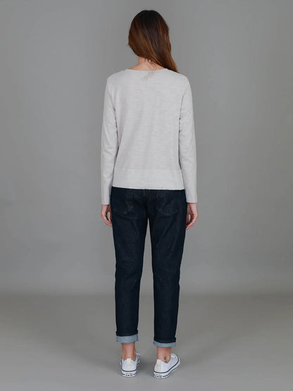 Sonya Long Sleeve Cropped Hip-Length T-Shirt
