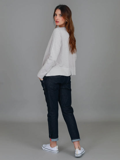 Sonya Long Sleeve Cropped Hip-Length T-Shirt