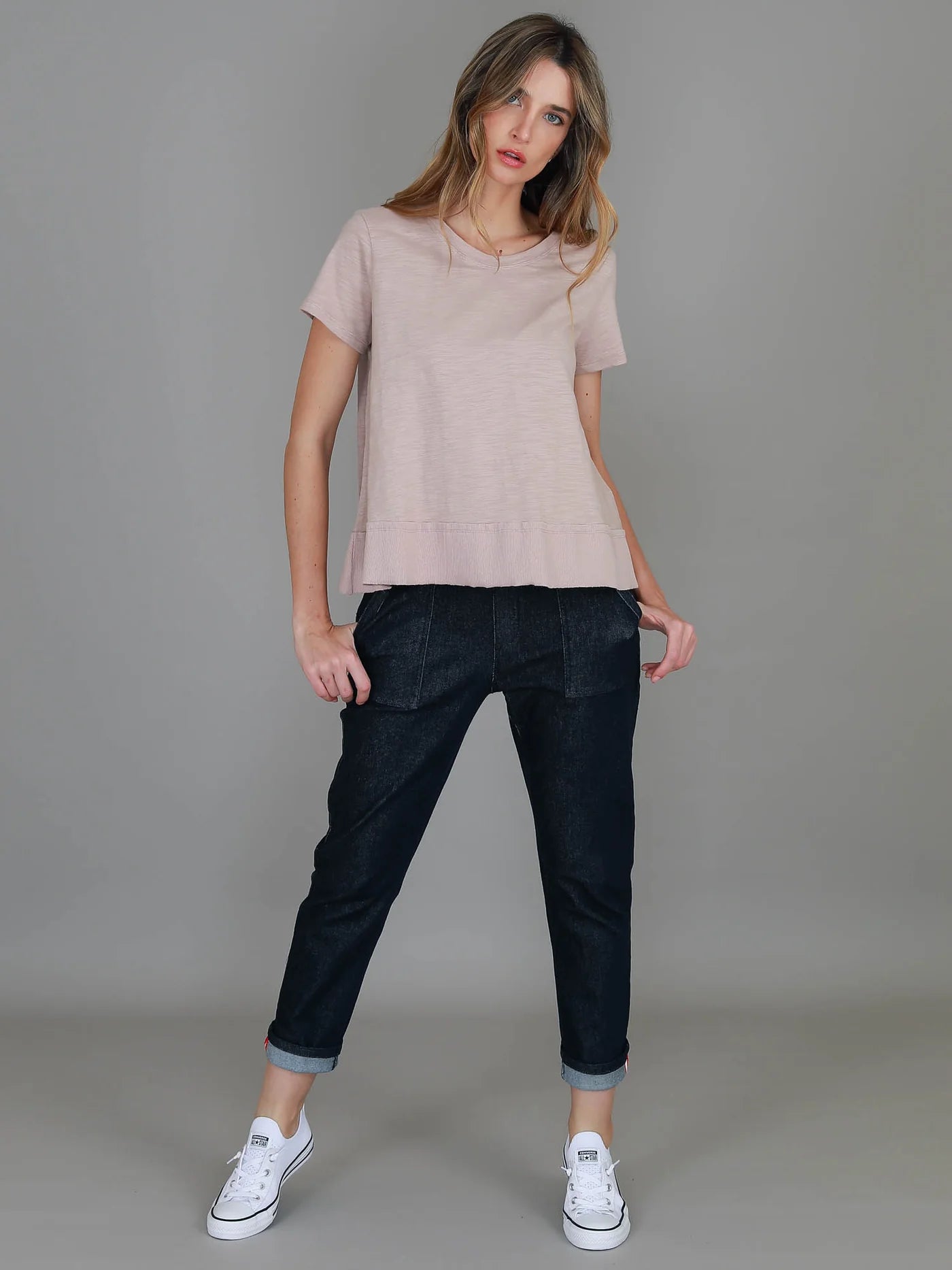 Shanti Cropped Hip-Length T-Shirt