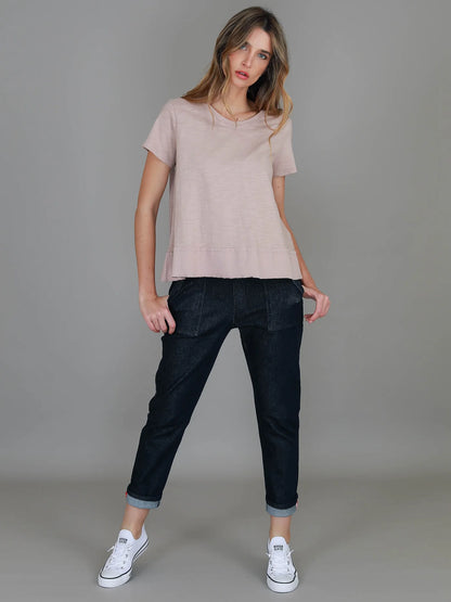 Shanti Cropped Hip-Length T-Shirt
