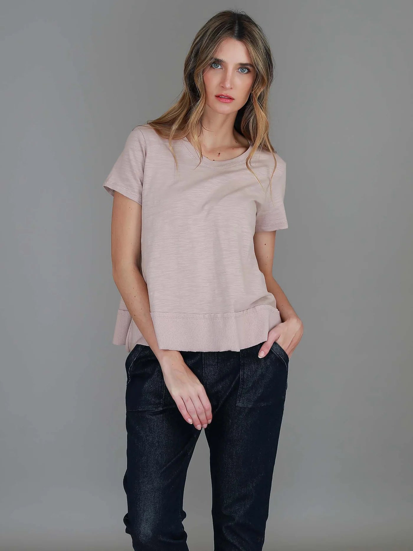 Shanti Cropped Hip-Length T-Shirt