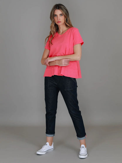 Shanti Cropped Hip-Length T-Shirt