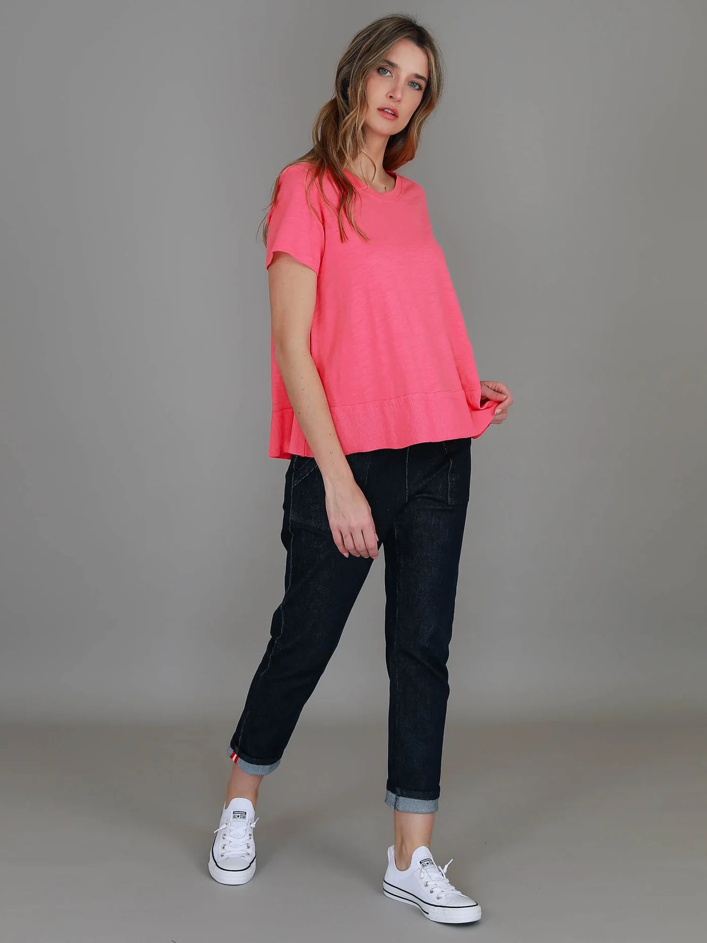 Shanti Cropped Hip-Length T-Shirt
