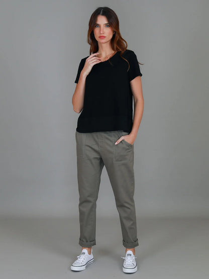 Shanti Cropped Hip-Length T-Shirt