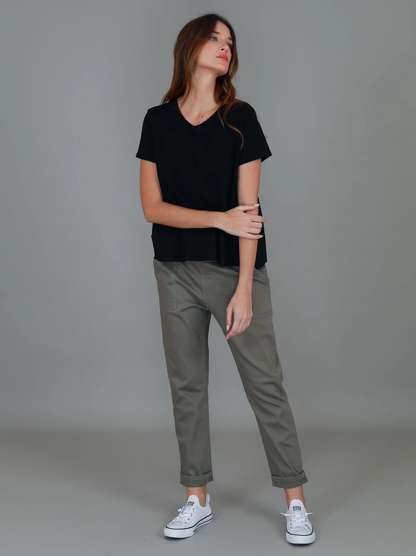 Shanti Cropped Hip-Length T-Shirt