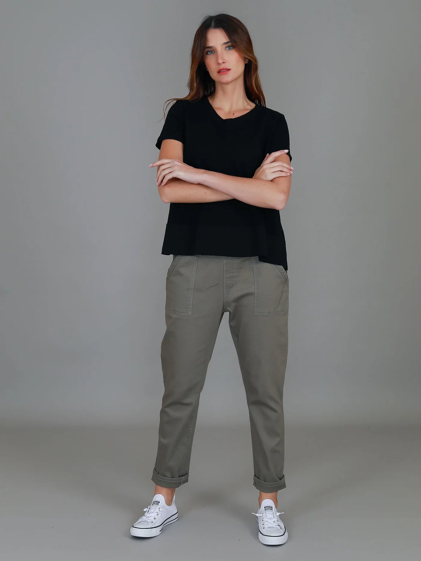 Shanti Cropped Hip-Length T-Shirt