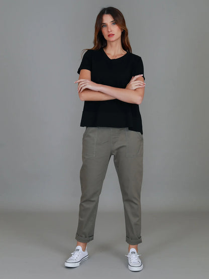 Shanti Cropped Hip-Length T-Shirt