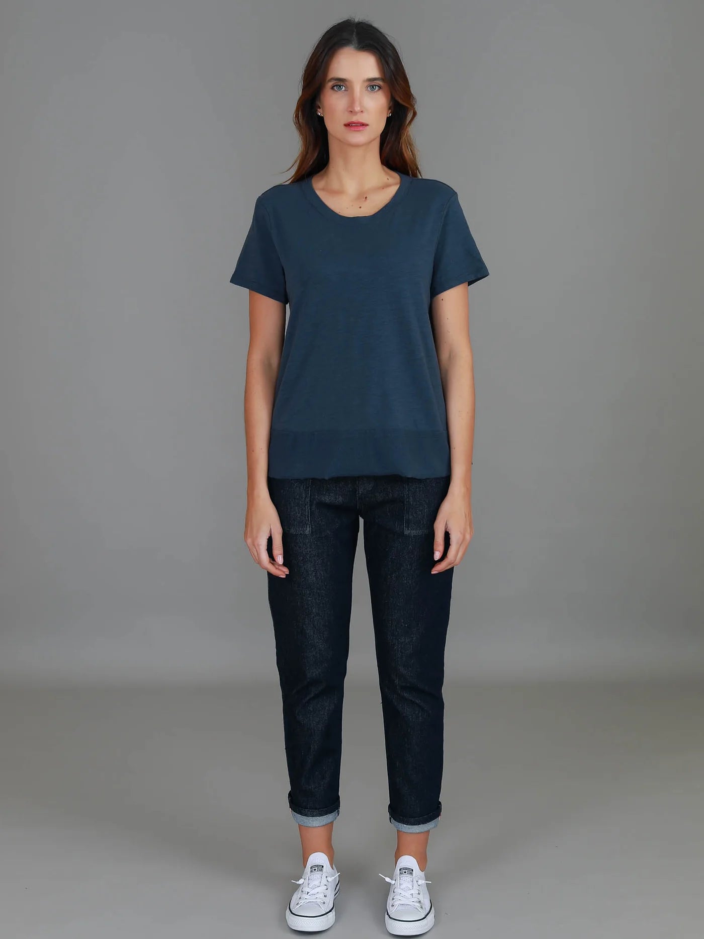 Shanti Cropped Hip-Length T-Shirt