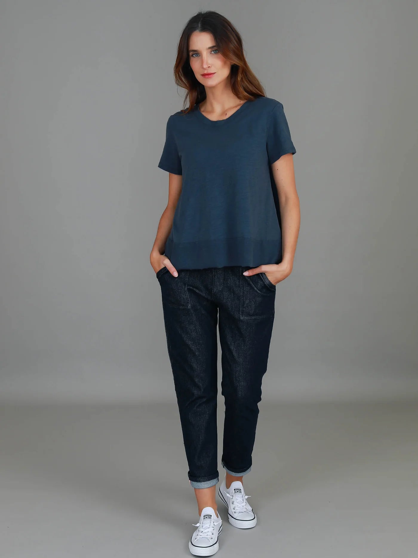 Shanti Cropped Hip-Length T-Shirt
