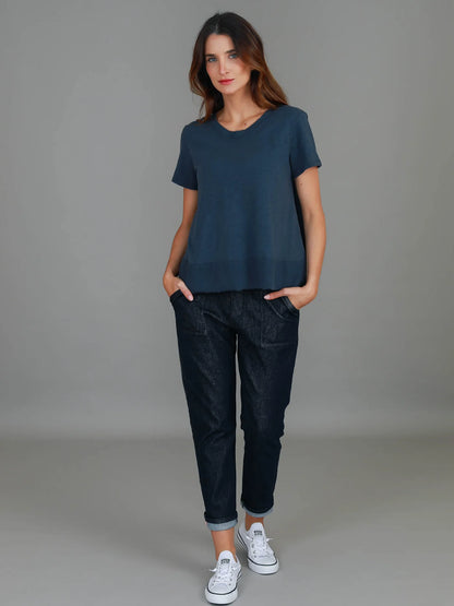 Shanti Cropped Hip-Length T-Shirt