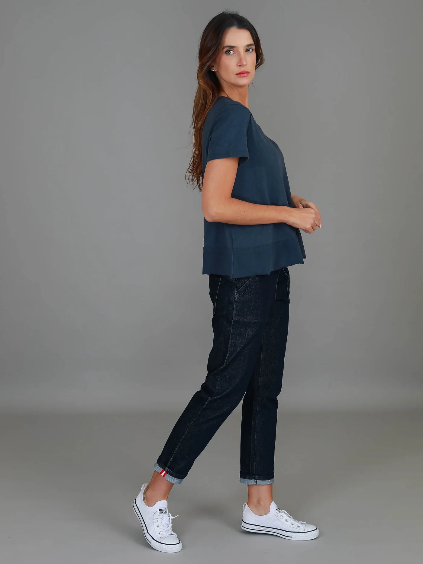 Shanti Cropped Hip-Length T-Shirt