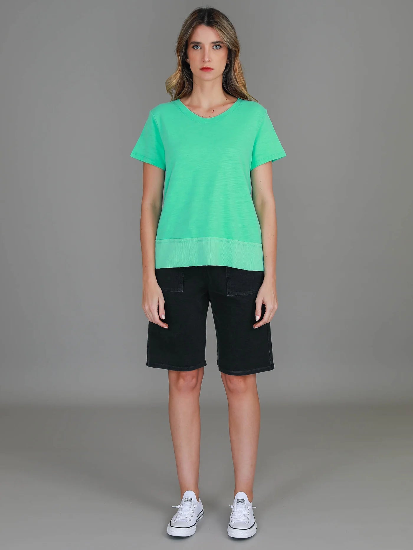 Shanti Cropped Hip-Length T-Shirt